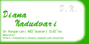 diana nadudvari business card